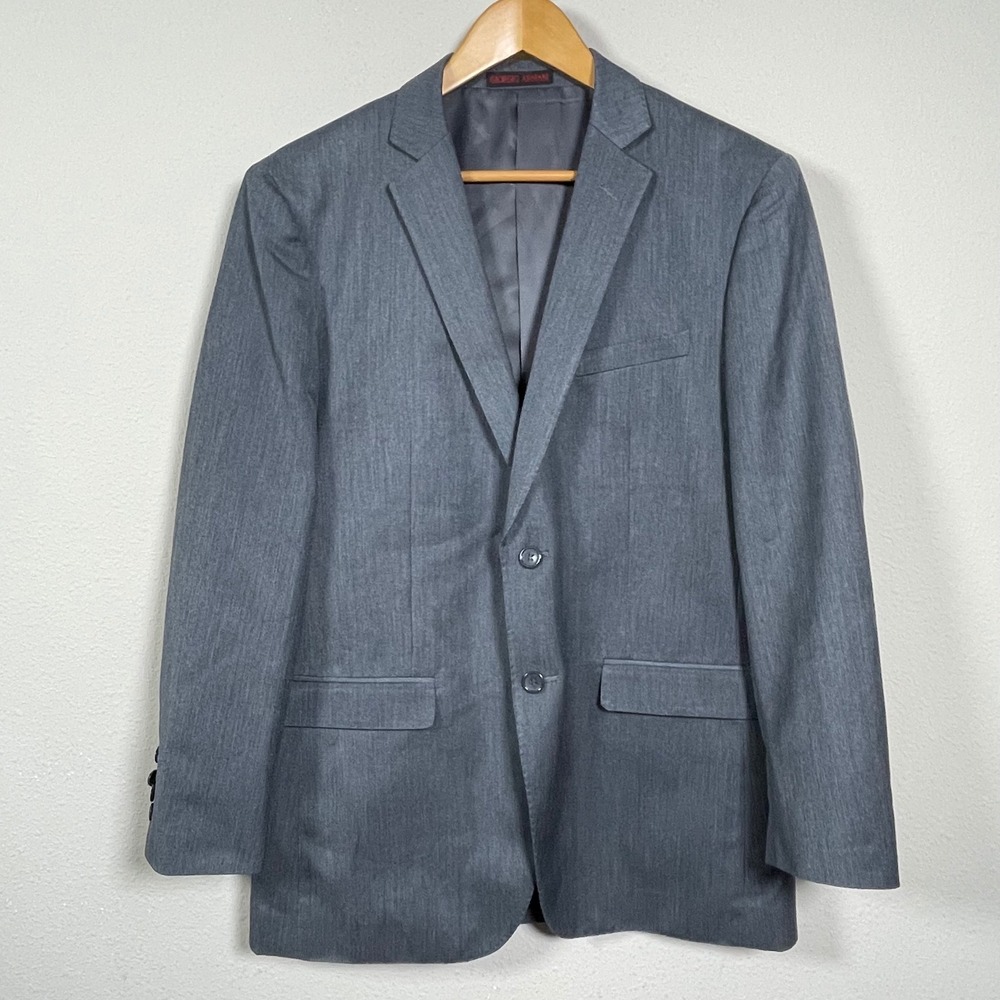 Giorgio Armani Blazer Mens 44R Grey Wool Blend Suit Jacket Le Collezioni